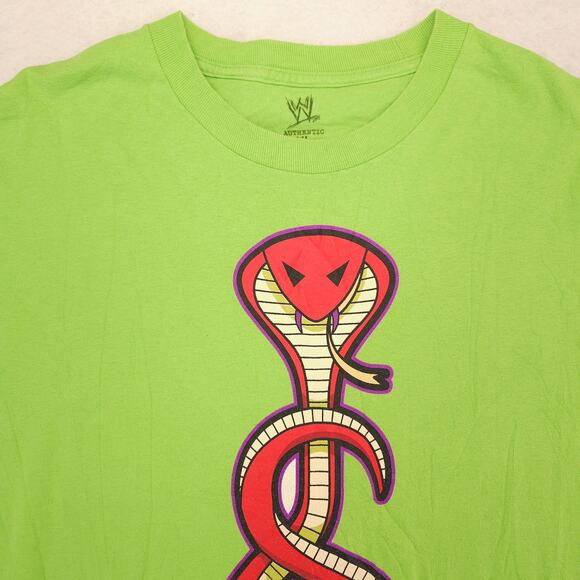 WWE Jake the Snake Roberts Graphic Short Sleeve T Shirt Mens Size XL Green - Picture 1 of 9